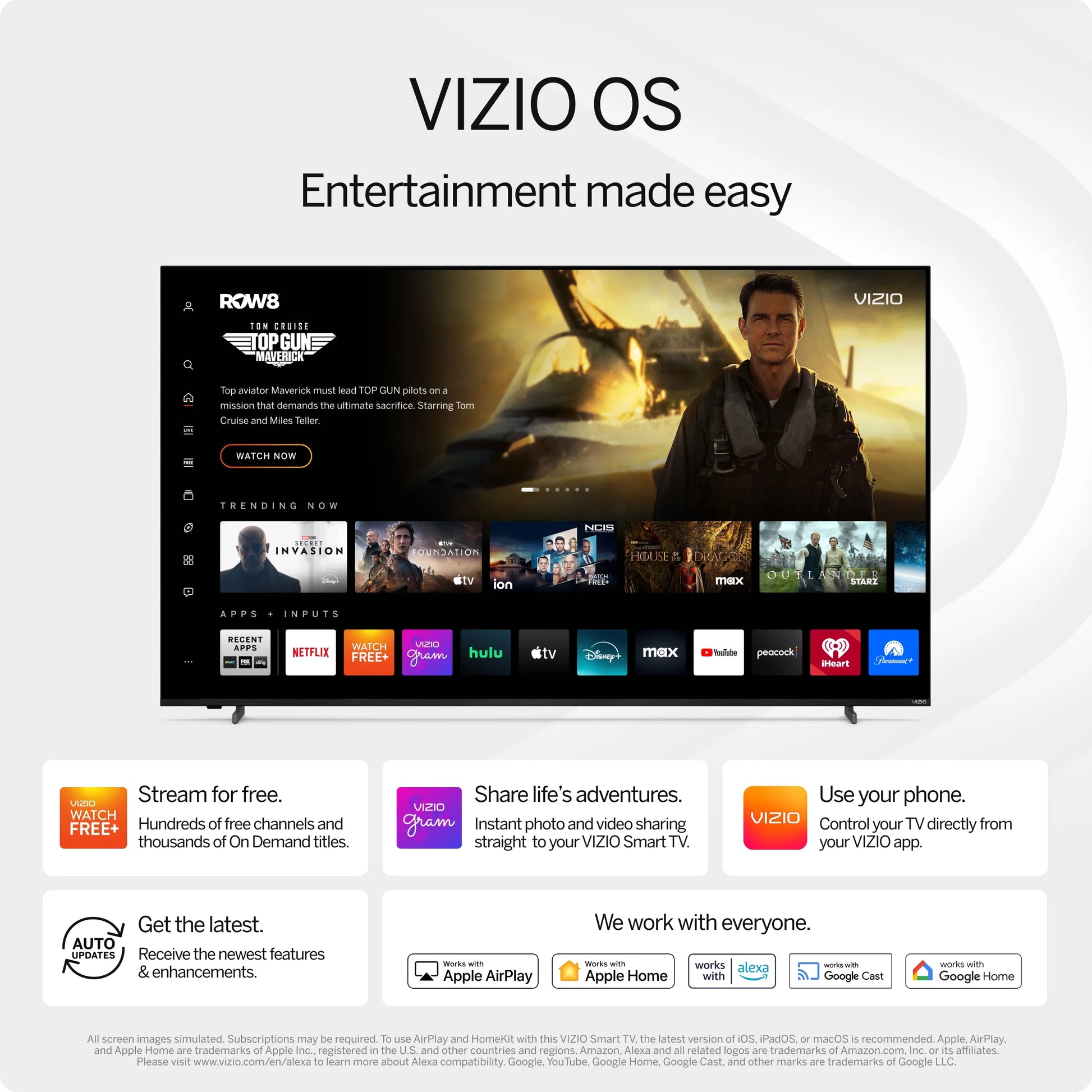 55” Class 4K UHD LED HDR Smart TV (V4K55M-08)